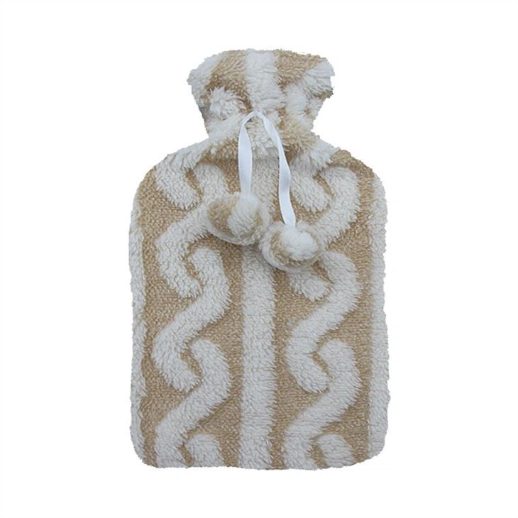 Rubber Hot Water Bottle With Plush Cover
